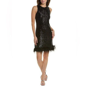 NWT Taylor Black Cocktail Sequin Dress Size 6